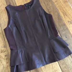 WHBM leather top